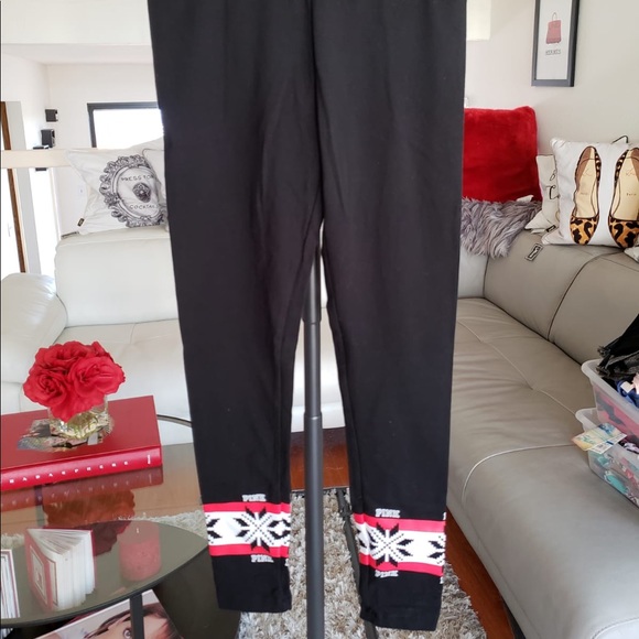 NWOT PINK Victoria's Secret Flat Leggings - Picture 5 of 5